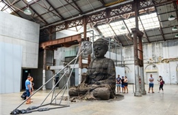Triển lãm tượng Phật làm từ 20 tấn tro hương